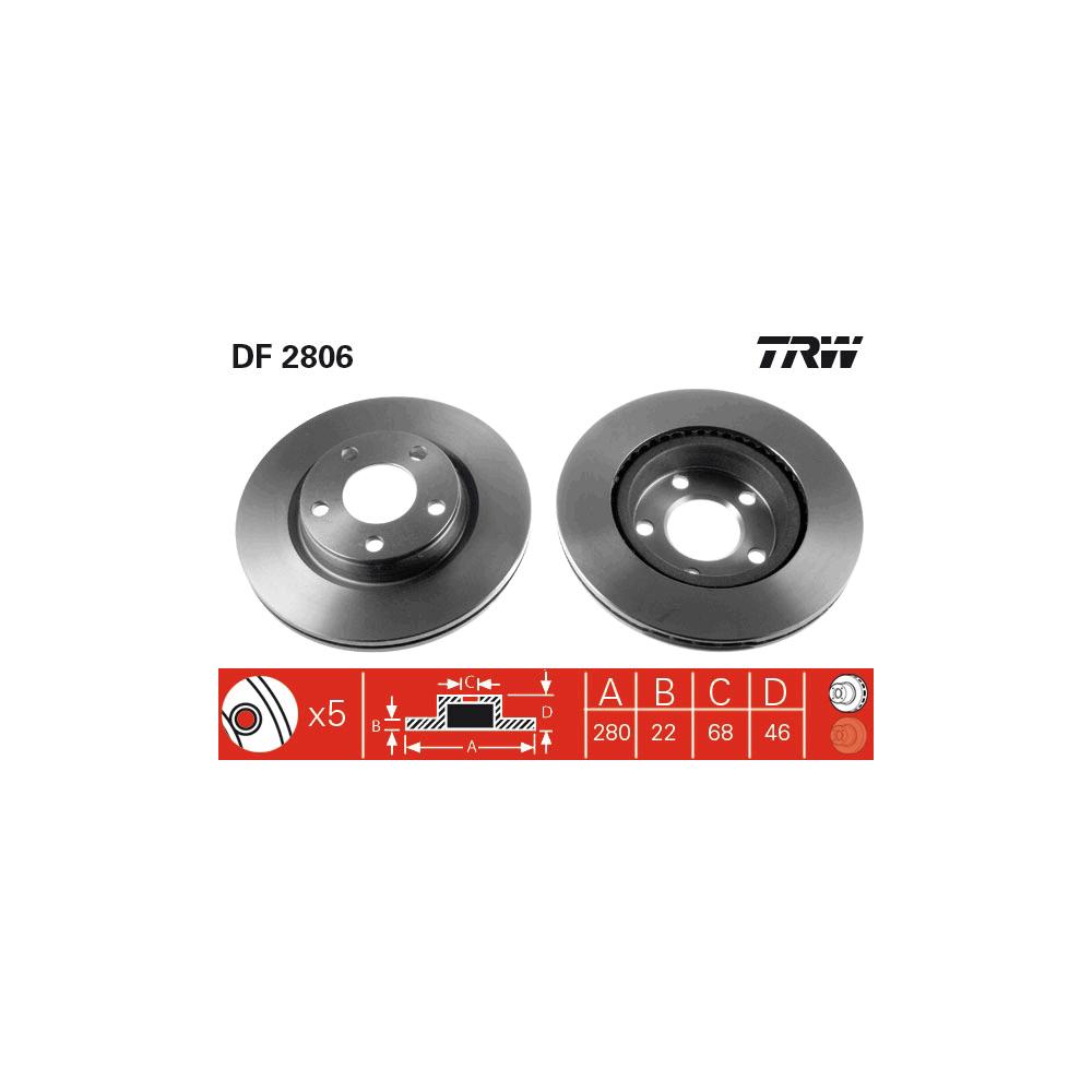 Disc frana fata TRW DF2806