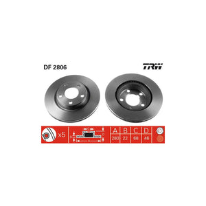 Disc frana fata TRW DF2806
