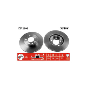 Disc frana fata TRW DF2809