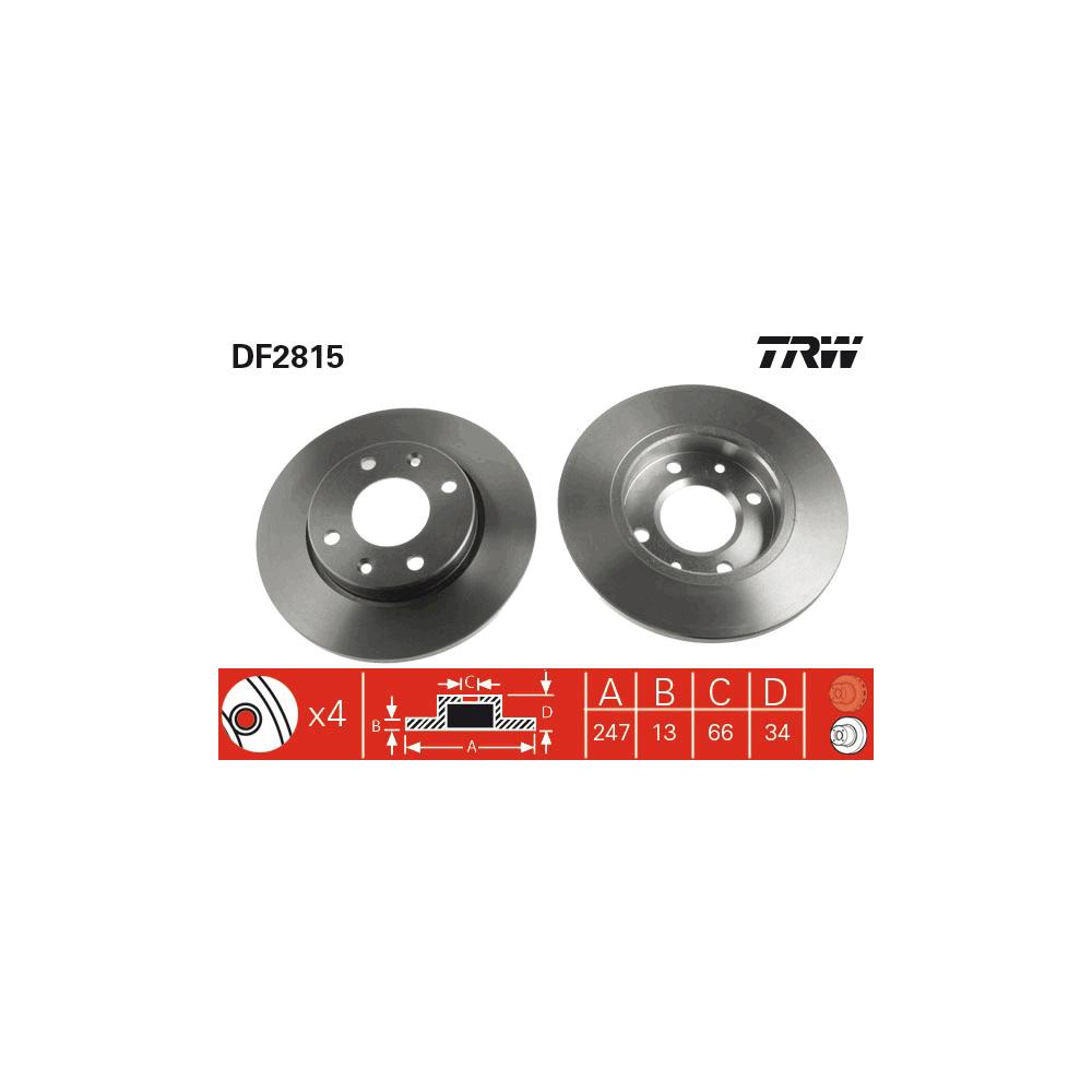 Disc frana fata TRW DF2815