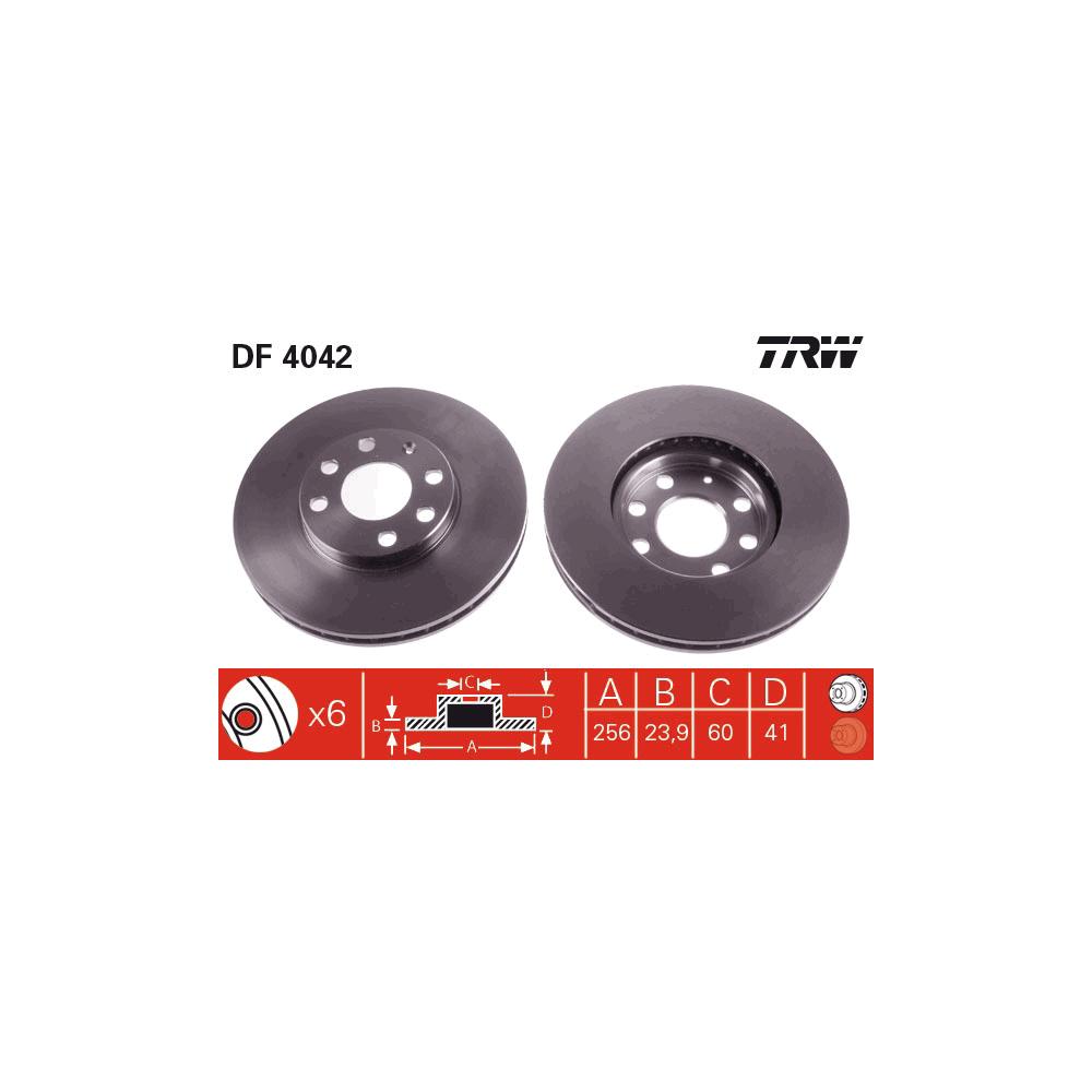 Disc frana fata TRW DF4042