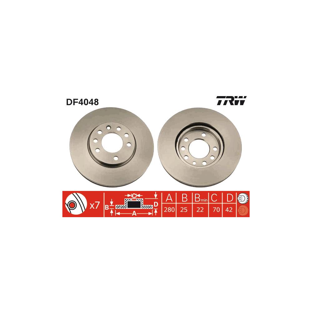 Disc frana fata TRW DF4048