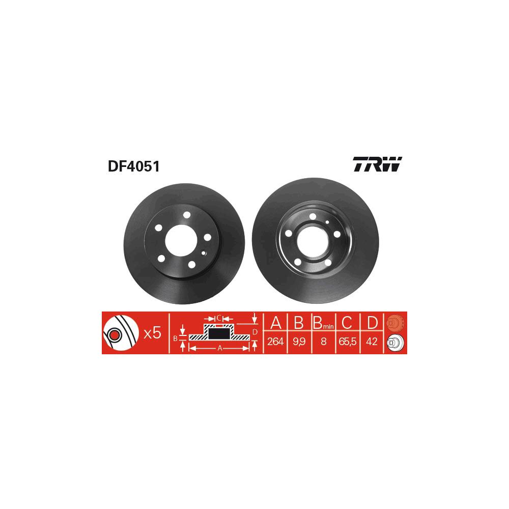 Disc frana spate TRW DF4051