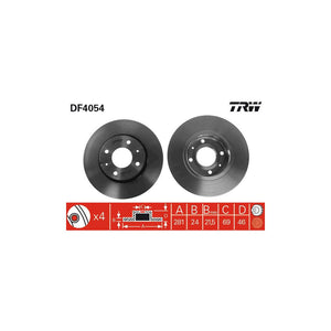 Disc frana fata TRW DF4054