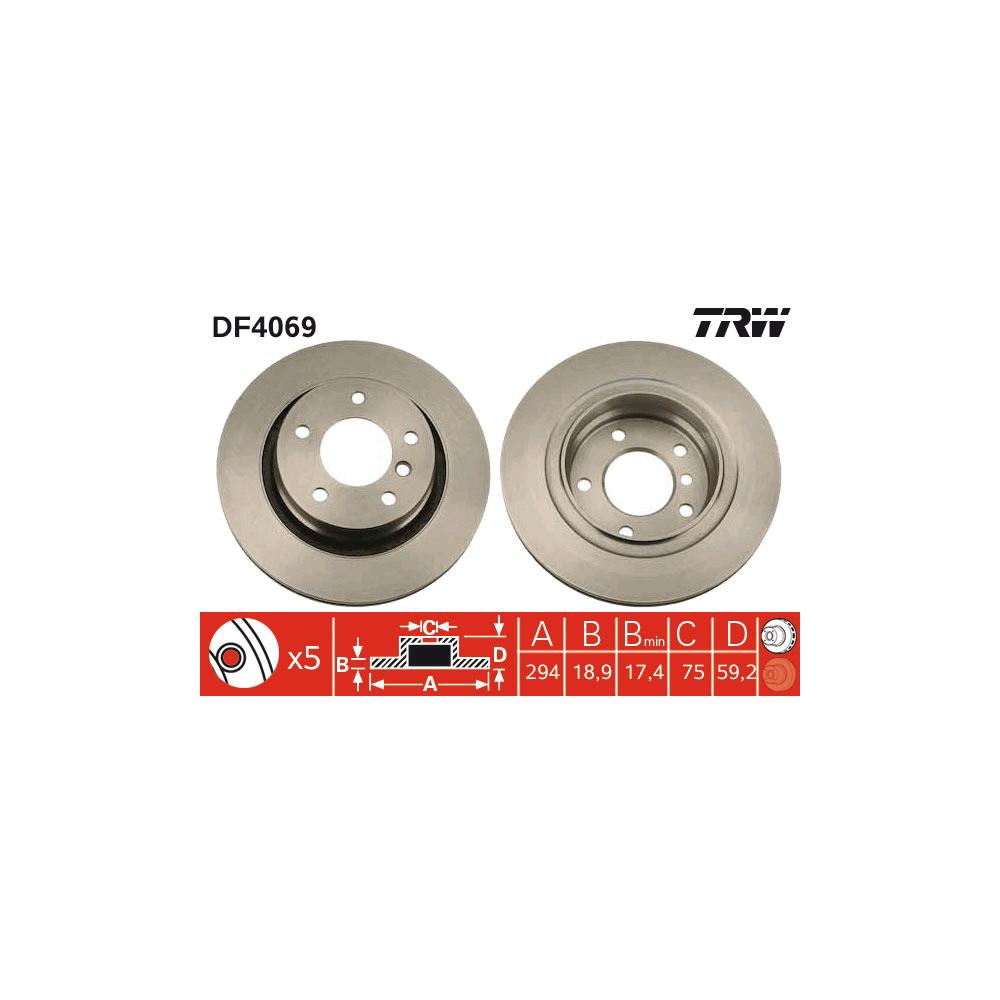 Disc frana spate TRW DF4069