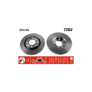 Disc frana fata TRW DF4184