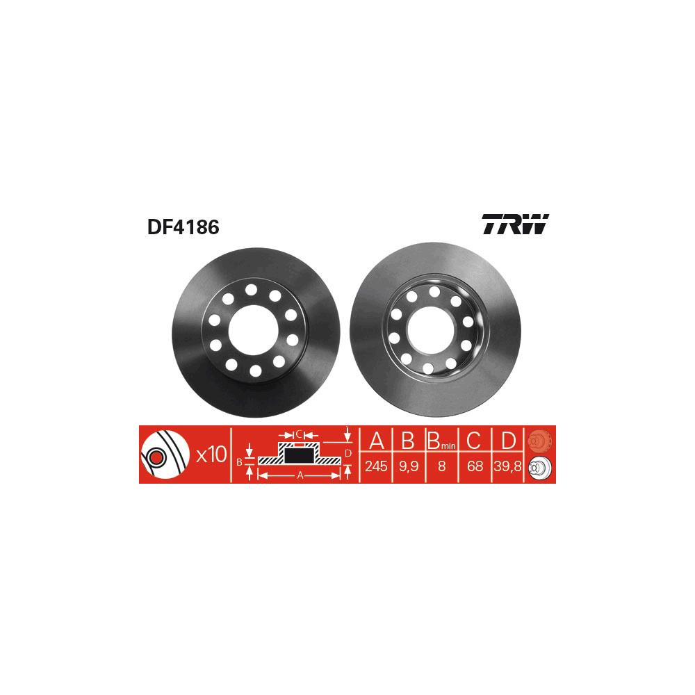 Disc frana spate TRW DF4186