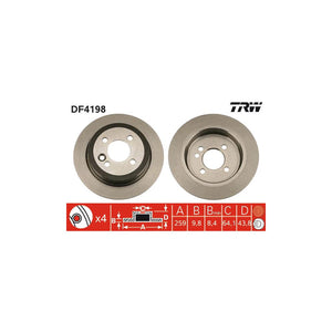 Disc frana spate TRW DF4198