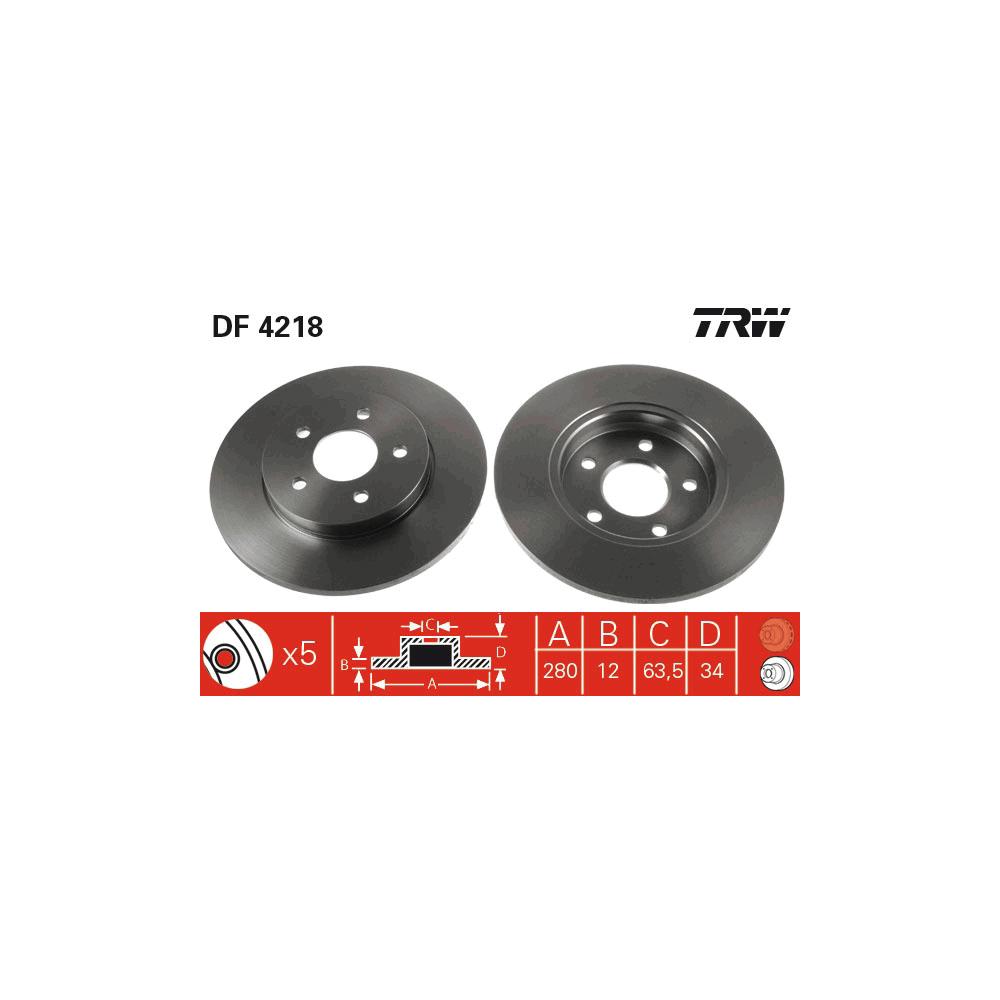 Disc frana spate TRW DF4218