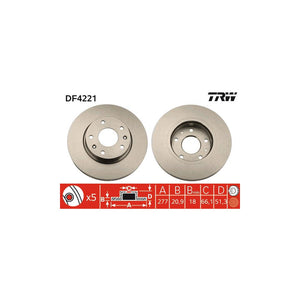 Disc frana fata TRW DF4221