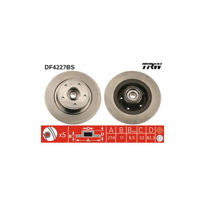 Disc frana spate TRW DF4227BS