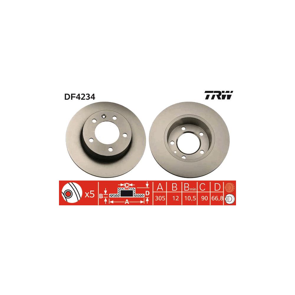 Disc frana spate TRW DF4234