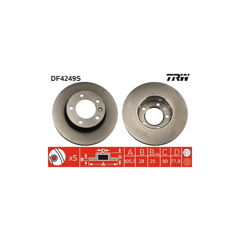 Disc frana fata TRW DF4249S