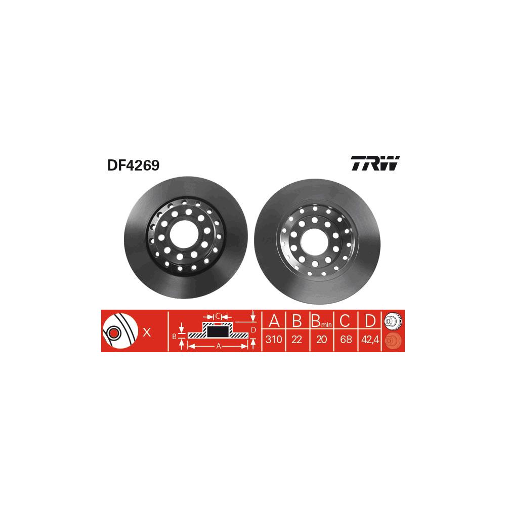 Disc frana spate TRW DF4269