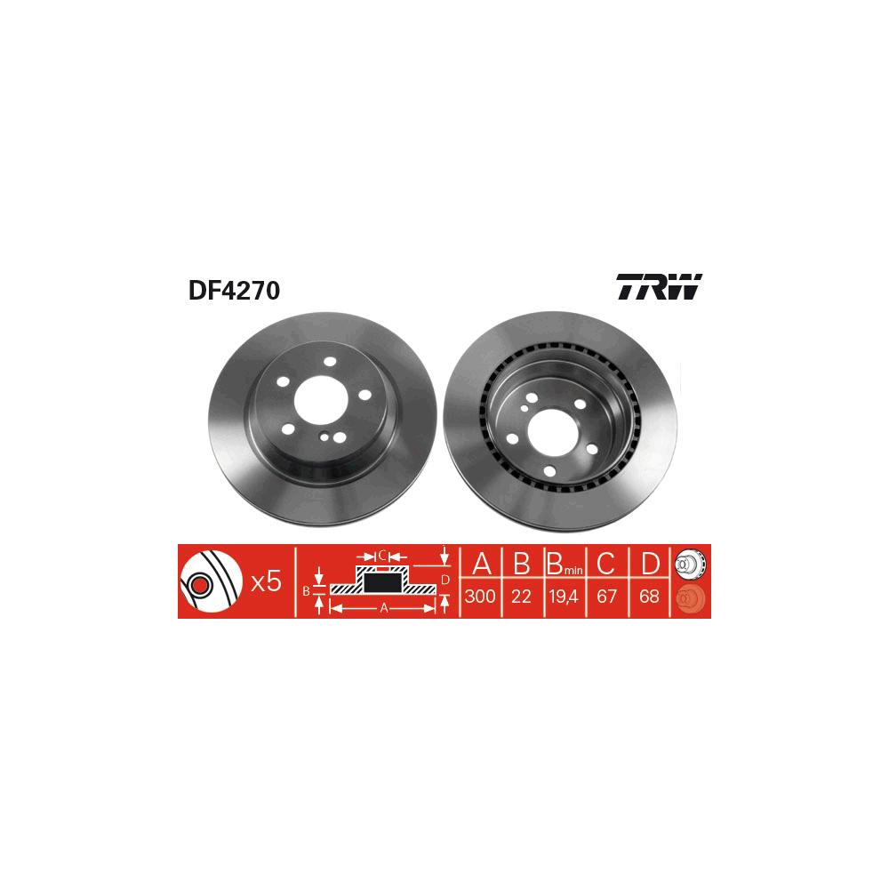 Disc frana spate TRW DF4270