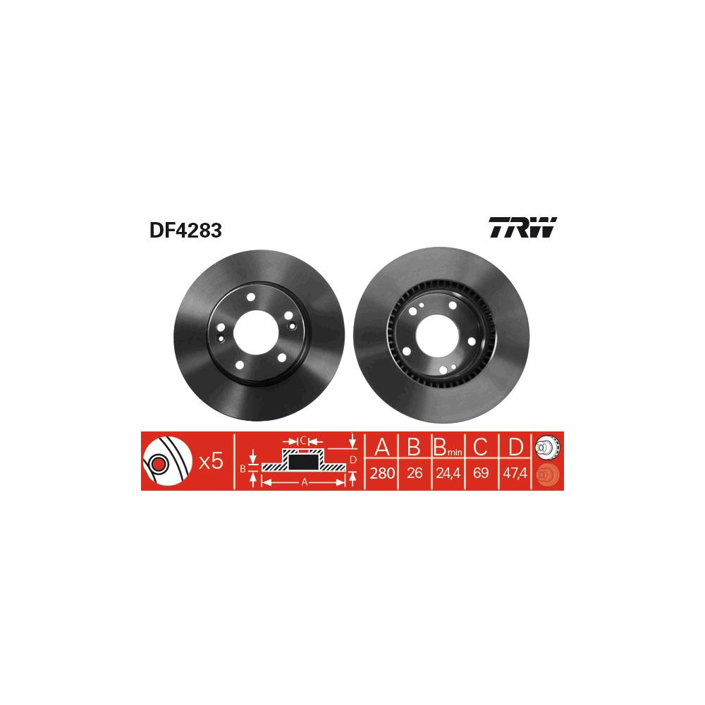 Disc frana fata TRW DF4283