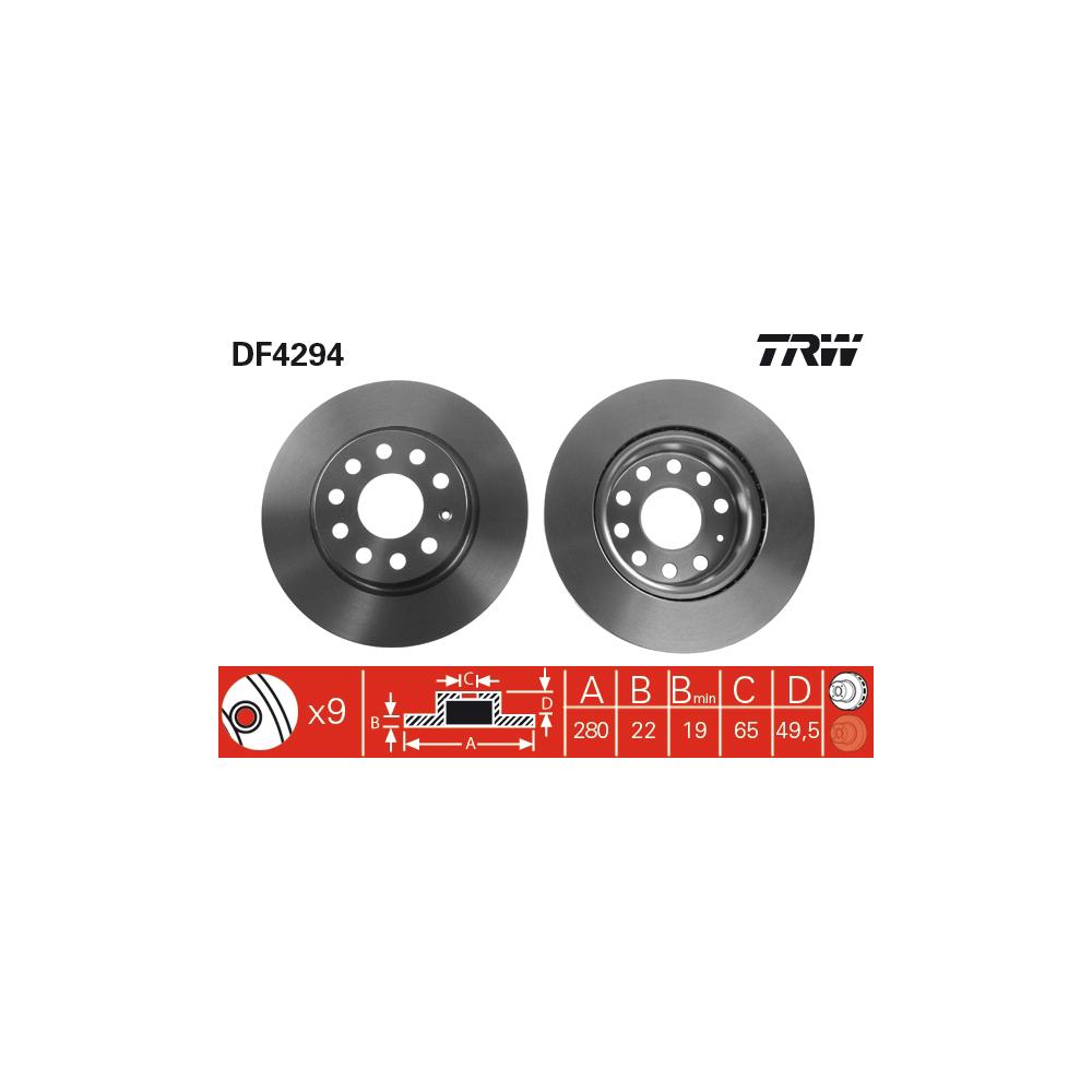 Disc frana fata - ps TRW DF4294