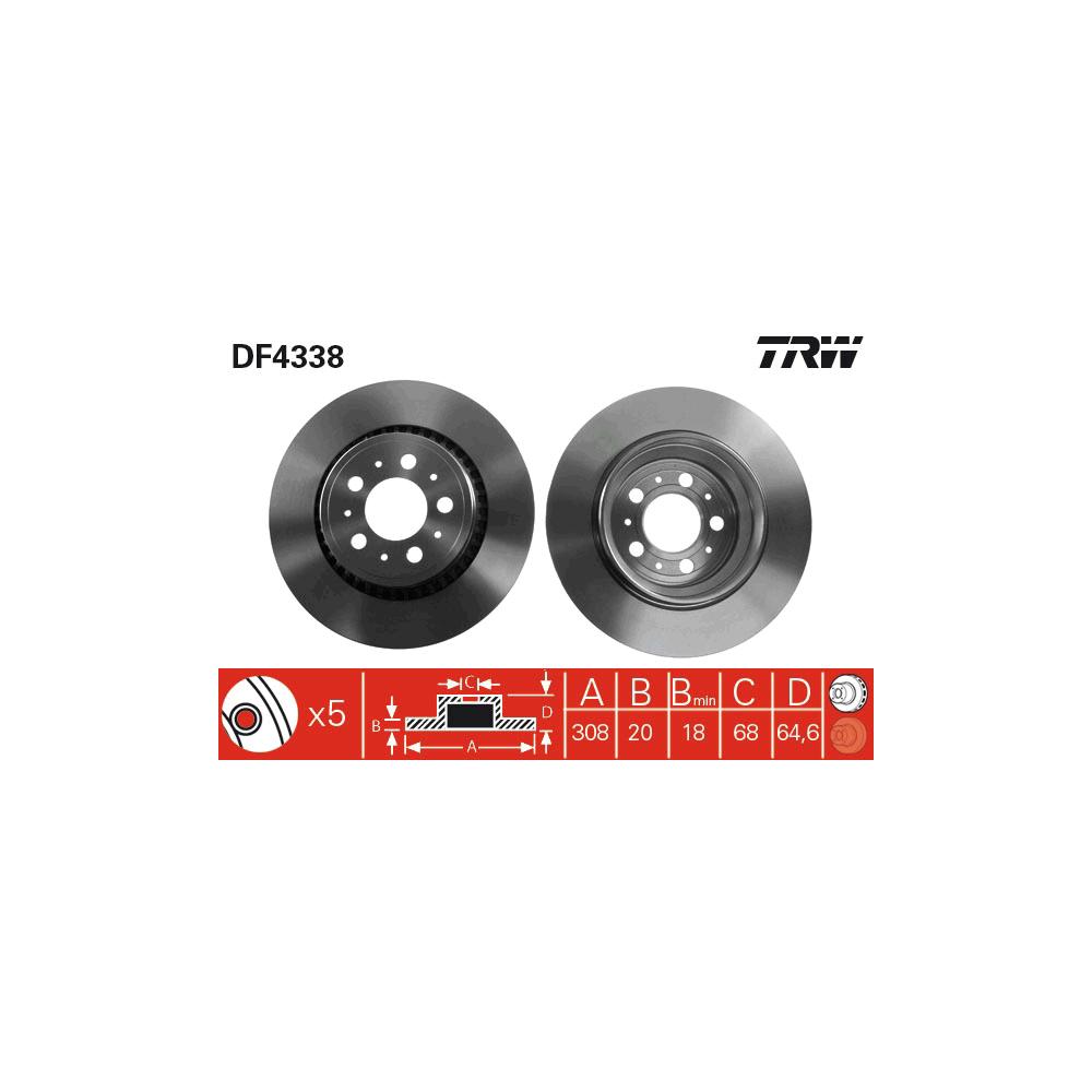 Disc frana spate TRW DF4338