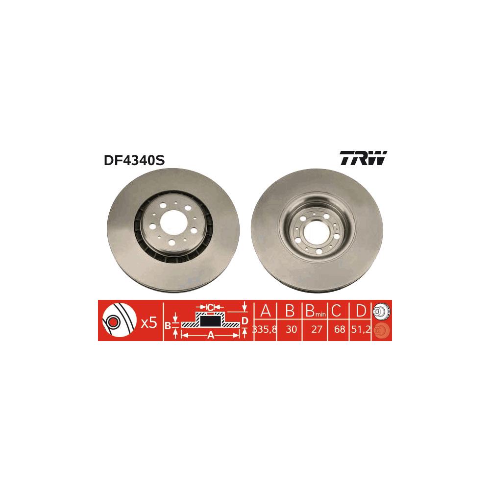 Disc frana TRW DF4340S