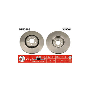 Disc frana TRW DF4340S
