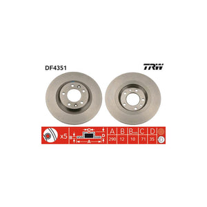 Disc frana spate TRW DF4351