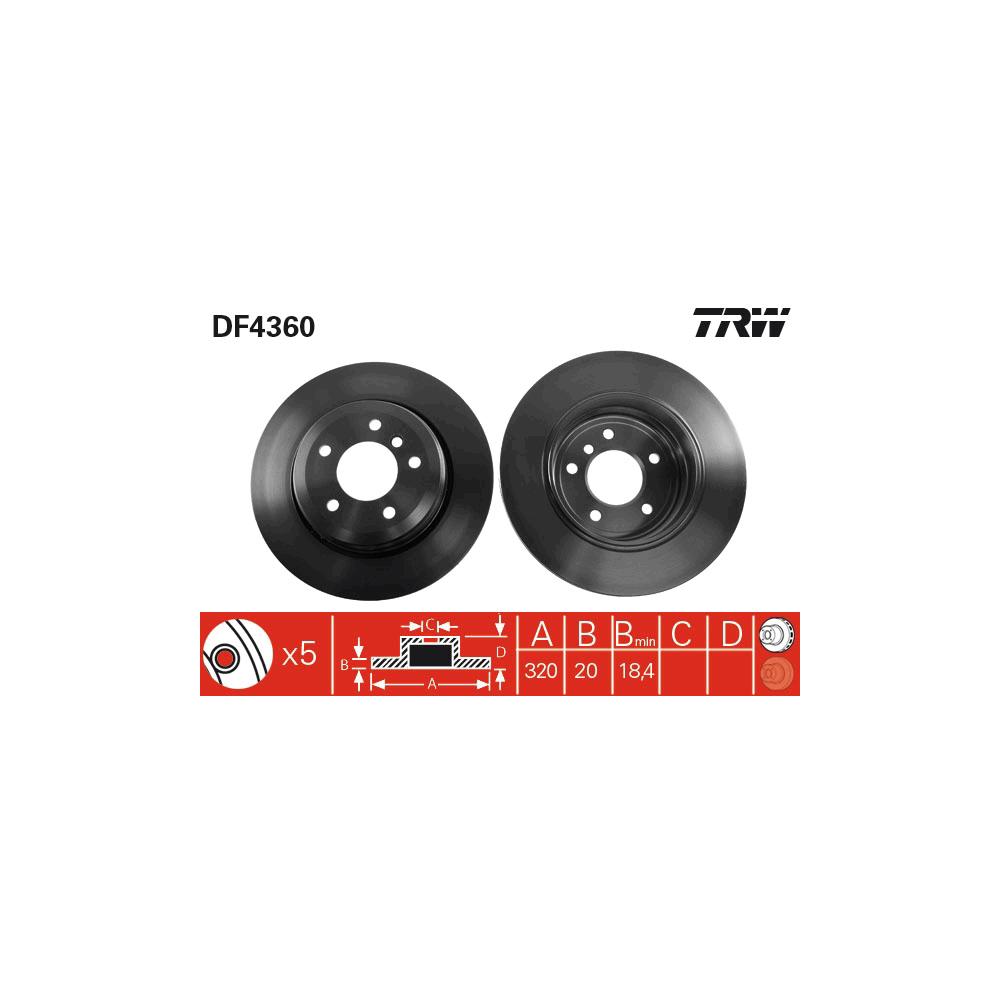 Disc frana spate TRW DF4360