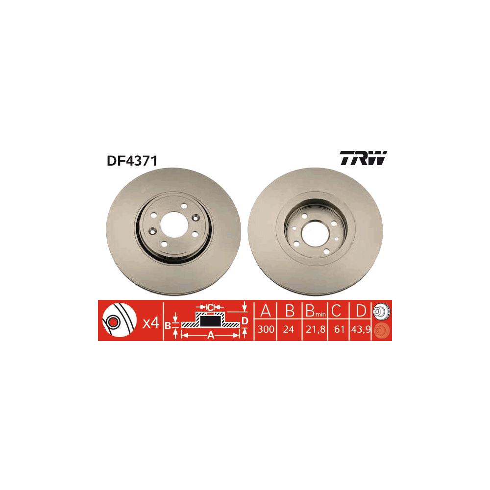 Disc frana fata TRW DF4371