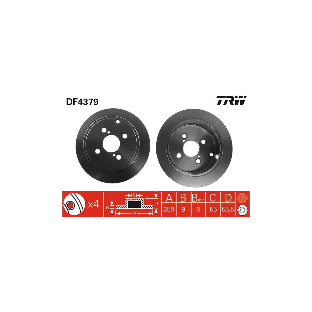Disc frana spate TRW DF4379