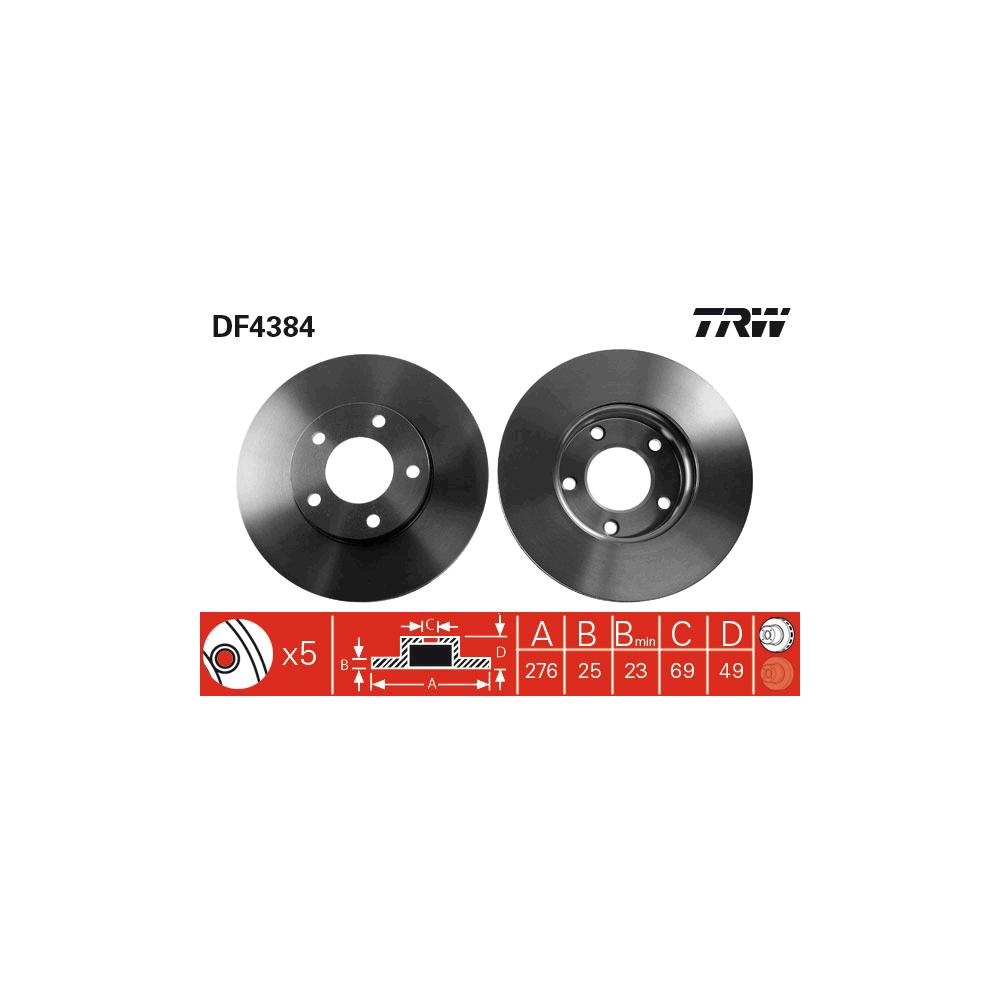 Disc frana fata TRW DF4384