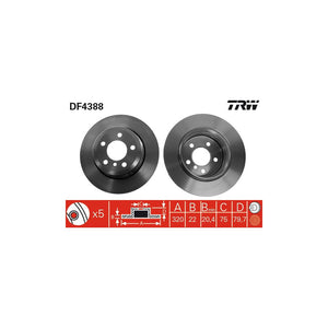Disc frana spate TRW DF4388