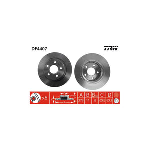 Disc frana spate TRW DF4407
