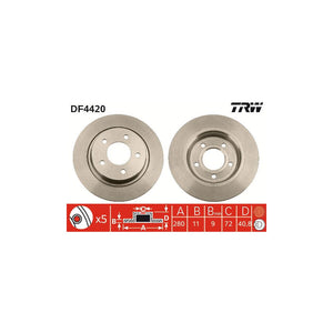 Disc frana spate TRW DF4420
