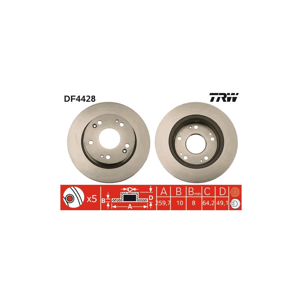 Disc frana spate TRW DF4428