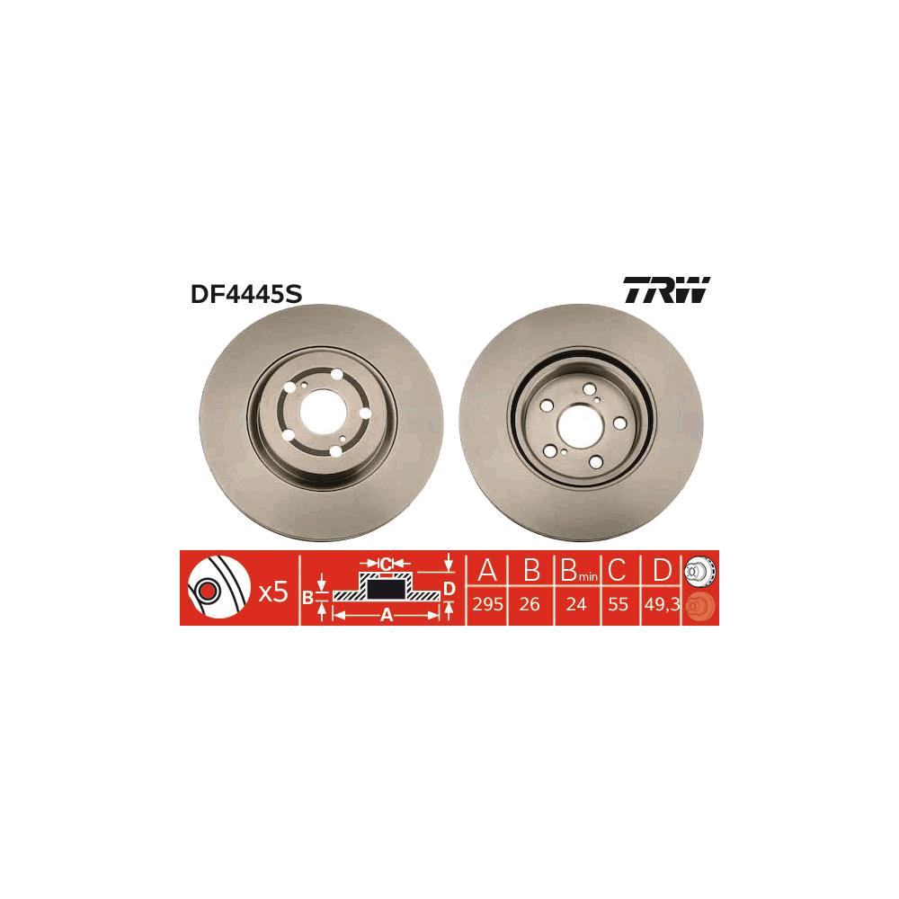Disc frana fata TRW DF4445S