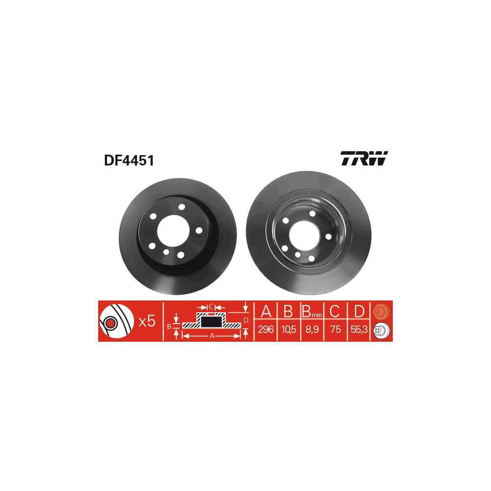 Disc frana spate TRW DF4451