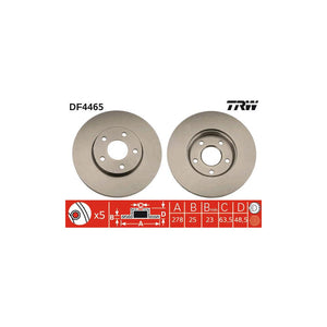 Disc frana fata - ps TRW DF4465