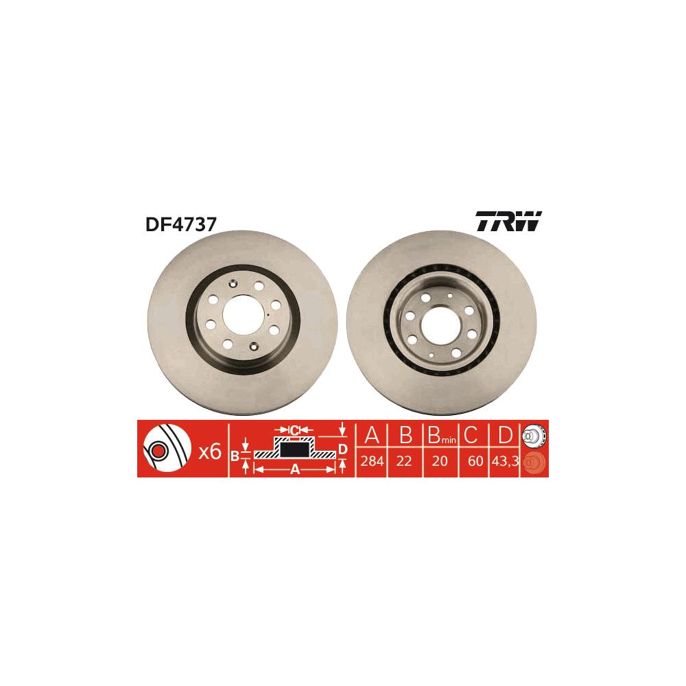 Disc frana fata TRW DF4737
