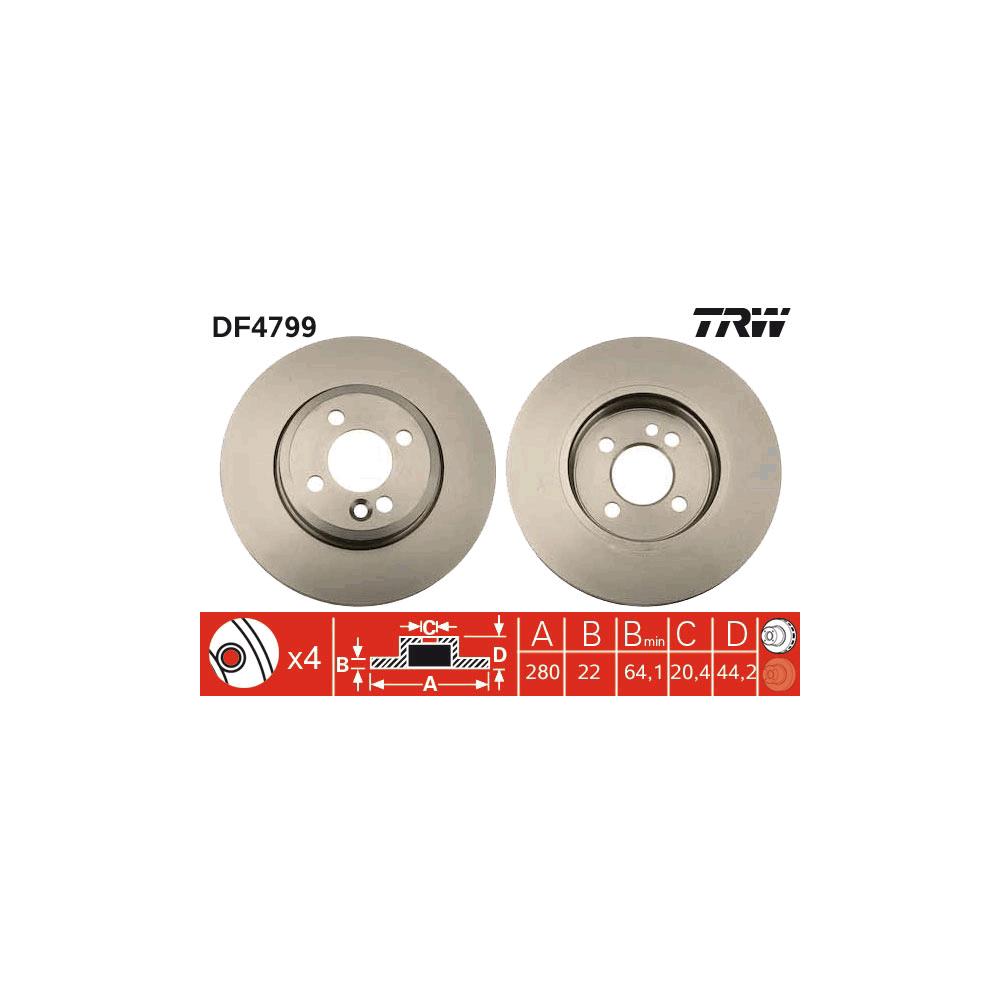 Disc frana fata TRW DF4799