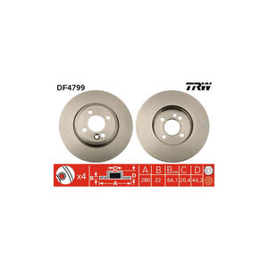 Disc frana fata TRW DF4799