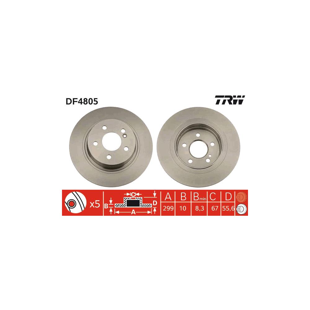 Disc frana spate TRW DF4805