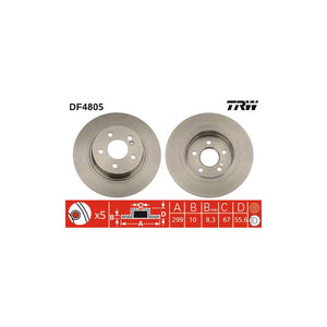 Disc frana spate TRW DF4805