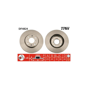 Disc frana fata TRW DF4824