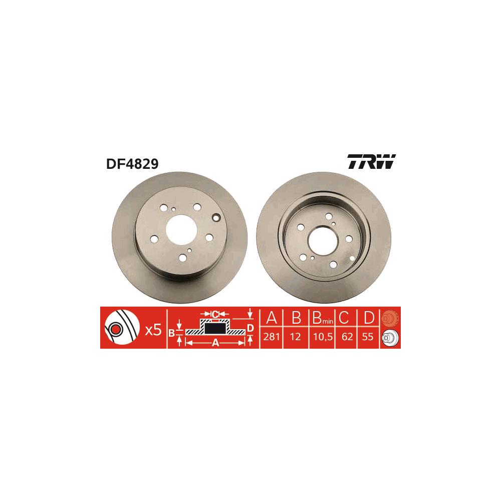 Disc frana spate TRW DF4829