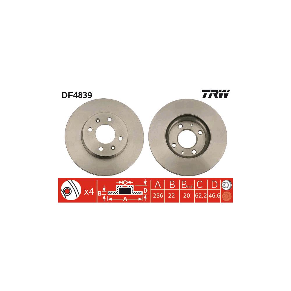 Disc frana fata TRW DF4839