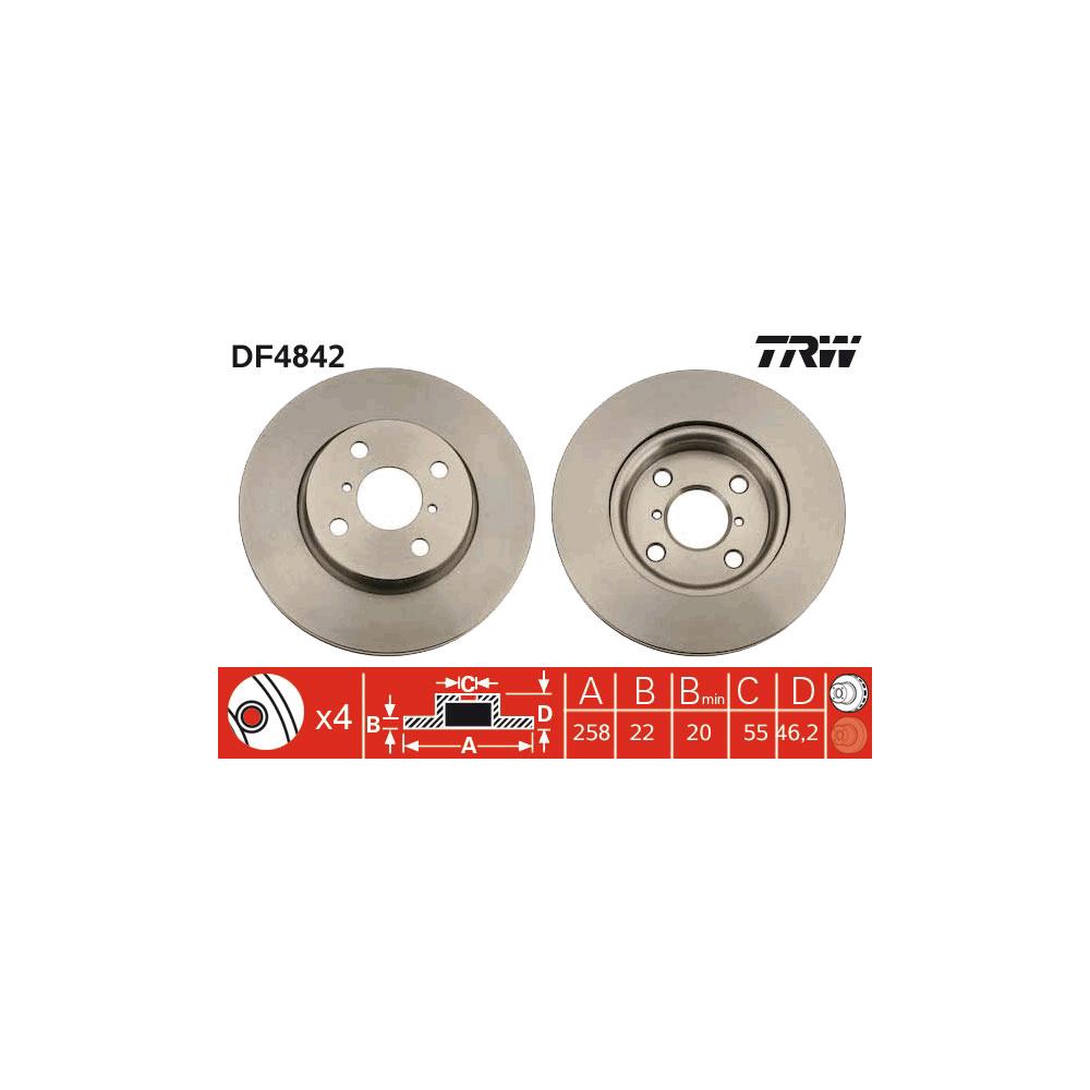 Disc frana fata TRW DF4842