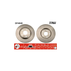 Disc frana spate TRW DF4848