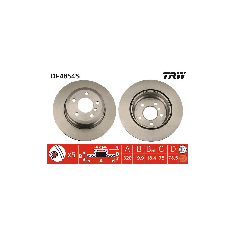 Disc frana spate TRW DF4854S