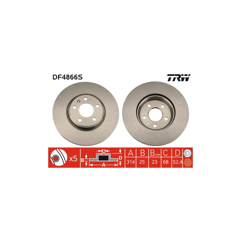 Disc frana fata - ps TRW DF4866S