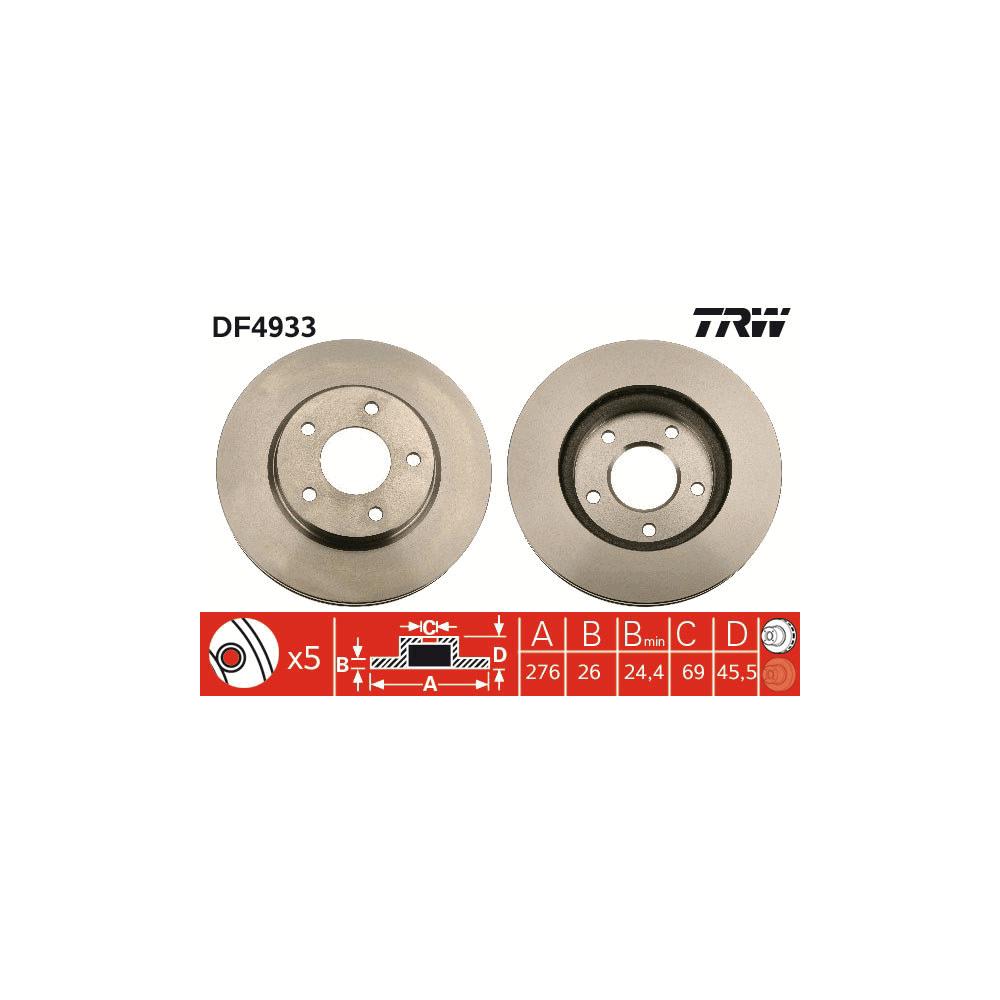 Disc frana fata TRW DF4933