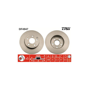 Disc frana fata TRW DF4947